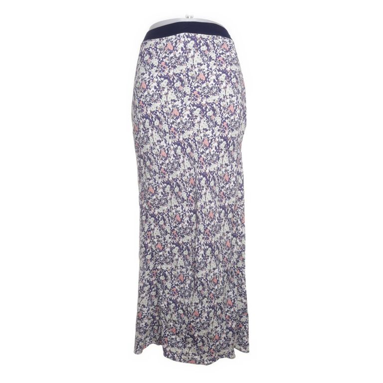COS | Blauwe maxi rok met bloemenprint