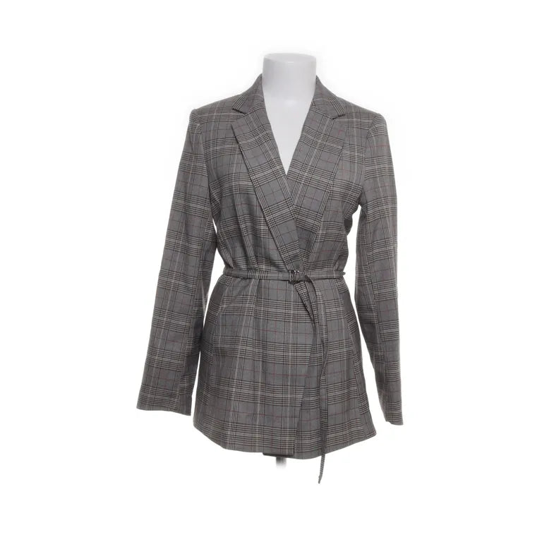 H&M Modern Classic|Grijs geruite blazer met ceintuur