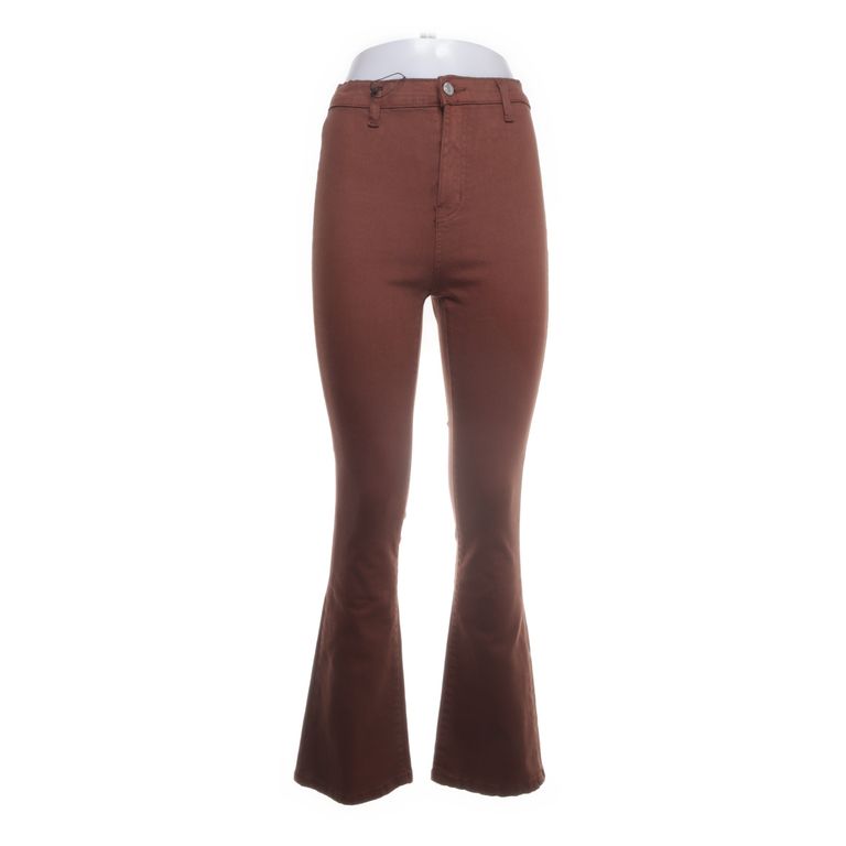 Don't Think Twice | Bruine flared broek met hoge taille