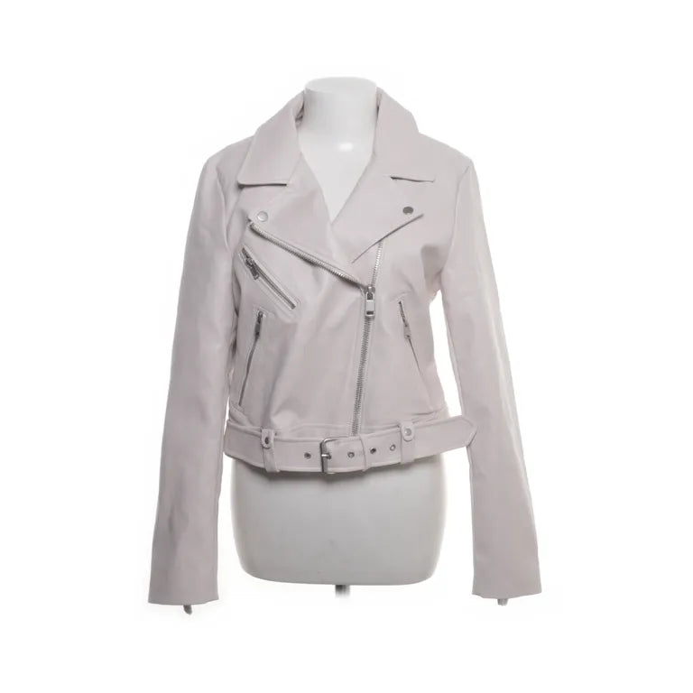 Only | Beige bikerjack met ritssluiting en ceintuur