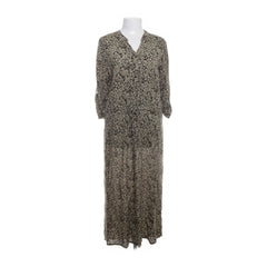 Soaked in Luxury | Bruine Bloemenprint Maxi-jurk