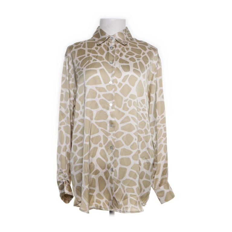 Zara | Beige blouse met giraffenprint