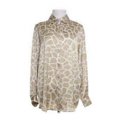 Zara | Beige blouse met giraffenprint