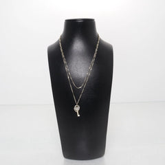 Zilveren Gelaagde Sleutelhanger Ketting