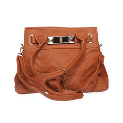 Bruine lederen schoudertas