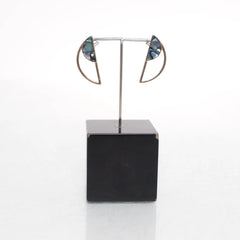 Goud, Blauw - Oorbellen