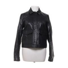 Wear | Zwarte leren bomberjack