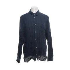 Denham | Donkerblauwe Linnen Overhemd