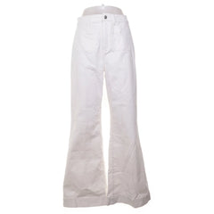 NA-KD | Witte wijde linnen broek