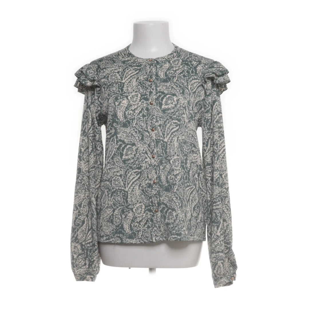Cotton Club | Groen, Beige - Blouse