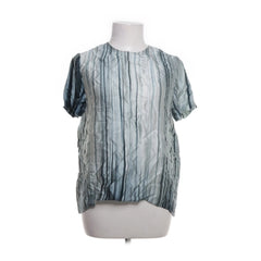 Cacharel | Grijsblauwe geplooide blouse