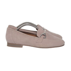 Micha | Lichtroze loafers met metalen detail