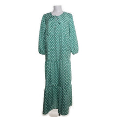 Maxi jurk | Groene geometrische maxi-jurk