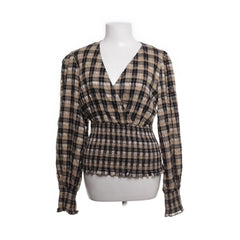 & Other Stories | Beige Geruite Blouse