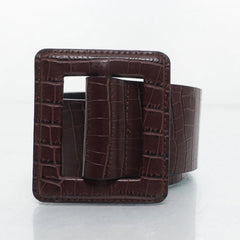 Bruine Krokodillenleren Riem