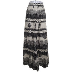 Lucie Linden | Zwart, Wit - Maxi rok