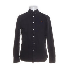 Farah | Zwart Oxford overhemd