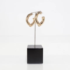 Gouden Abstracte Oorbellen Sculptuur