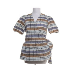 Second Female | Gestreepte blouse met pofmouwen