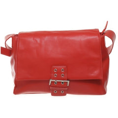 Rode Leren Crossbody Tas