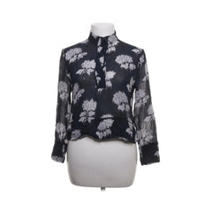 Ganni | Zwarte bloemen blouse