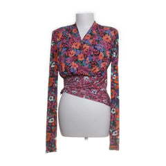 Zara | Kleurrijke Bloemen Wikkelblouse