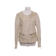 Pulz Jeans | Beige leren bikerjack
