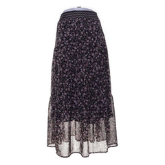 Lollys Laundry | Zwarte bloemenprint maxi rok