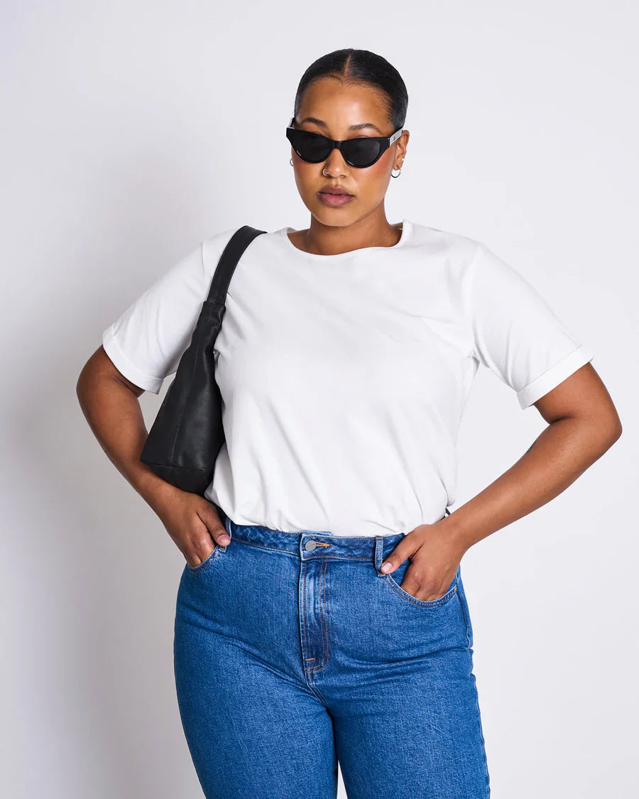JannJune | Brushed T-Shirt Boy Plain White Gots