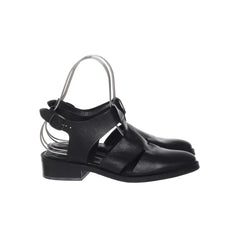 Bianco | Zwarte leren sandaal-schoen