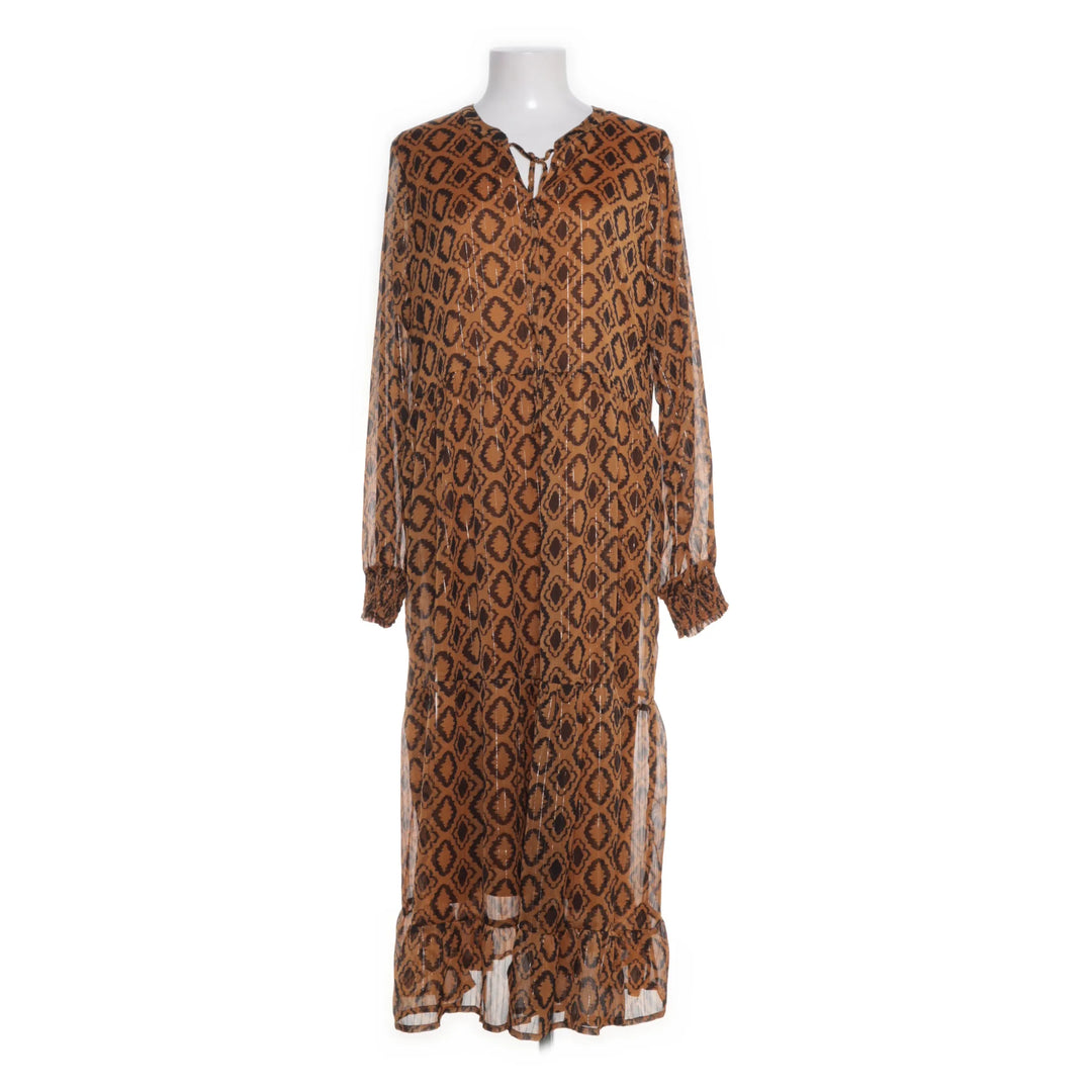 Kaffe | Beige, Bruin, Goud - Maxi jurk