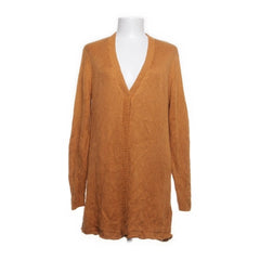 Cream | Oranje gebreide vest