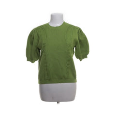 Object | Groene gebreide pofmouwtop