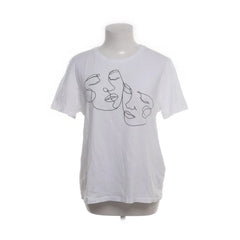 Even & Odd | Wit T-shirt Met Lijnprint