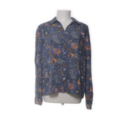 More & More | Blauwe Bloemenprint Blouse