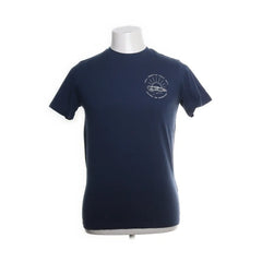 Petrol | Donkerblauw T-shirt met borstlogo
