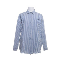 MSCH Copenhagen | Blauwe gestreepte overhemdsblouse