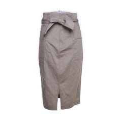 H&M | Taupe kokerrok met strikdetail