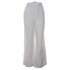 Holly & Whyte by Lindex | Grijze gestreepte linnen broek