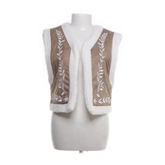 Pieces | Bruin, Wit - Gilet