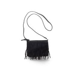 H&M | Zwarte schoudertas met franjes