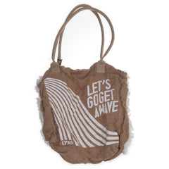 Bruine canvas schoudertas