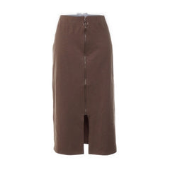 Lindex | Bruine midi-rok met rits