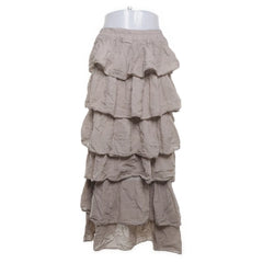 Marta | Beige Gelaagde Ruche Rok