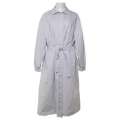 Miss More | Grijze lange trench met ceintuur