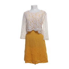 Sandro Paris | Gele jurk met kanten top