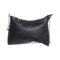 Zwarte leren crossbody tas