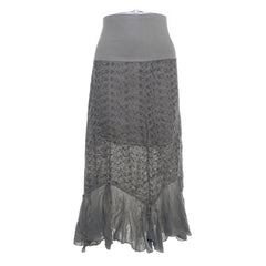 Maxi rok | Grijze kanten maxirok