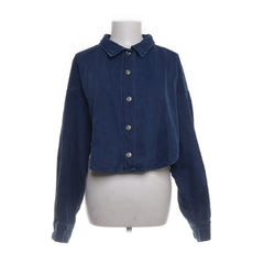 Zara | Donkerblauw cropped denim jack met knopen