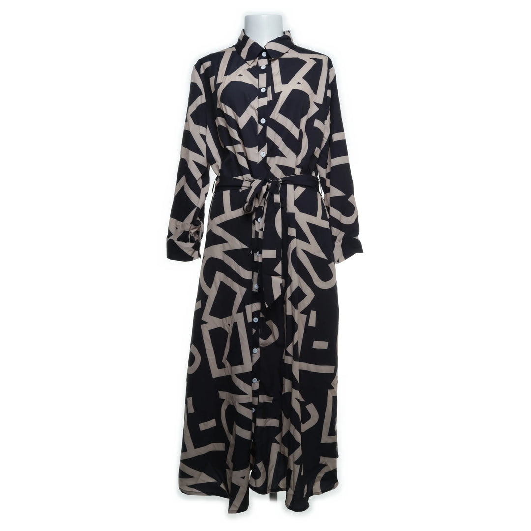 Zwart, Beige - Blousejurk